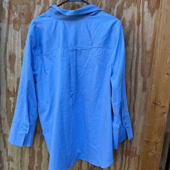 Chico’s Blue Long Sleeve Button-Up (Size 3) - Picture 2 of 4